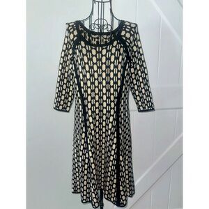 Elegant Long Sleeve Patterned Dress
